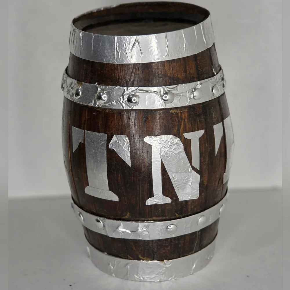 Handmade Upcycled TNT Wooden Whiskey Barrel‎ July 4th Porch Decor